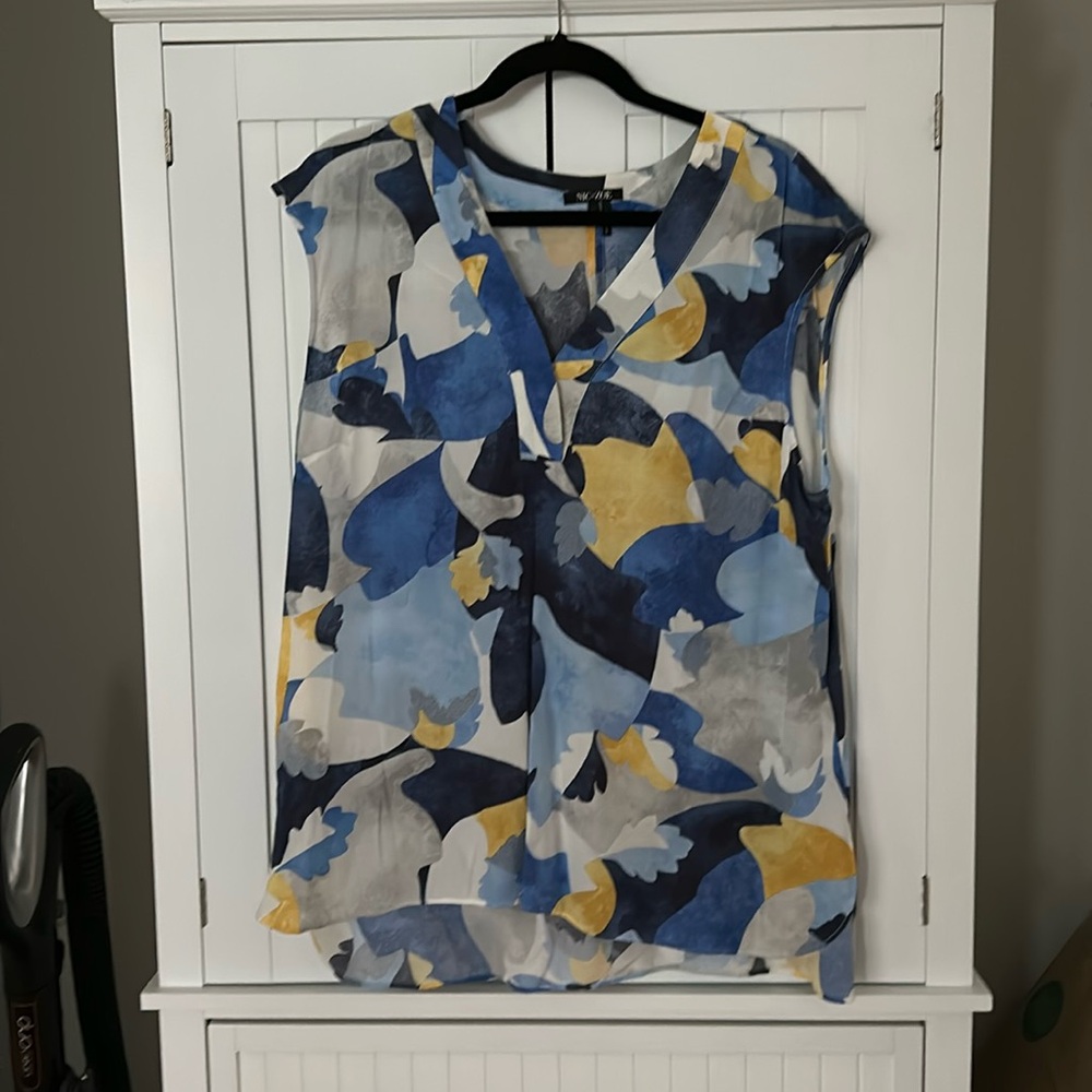 Blue and yellow Nic&Zoe blouse. Size xl.